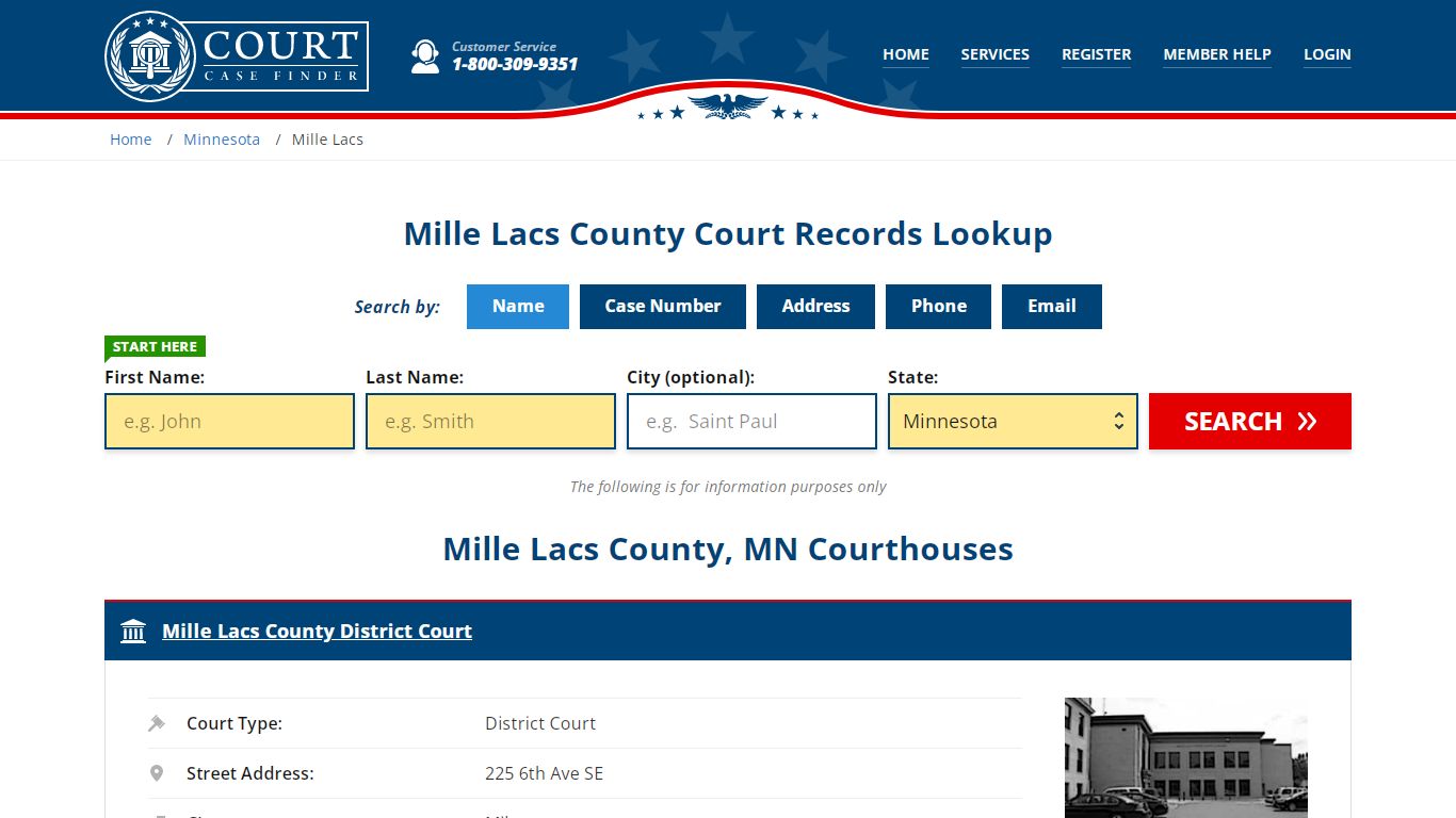 Mille Lacs County Court Records | MN Case Lookup